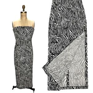 Jessica McClintock For Gunne Sax Women's Size 5 Strapless Maxi Dress zebra
